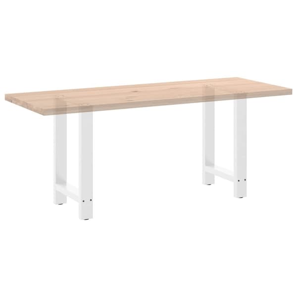 vidaXL Spisebordben hvite 2 stk 60x(72-73) cm stål