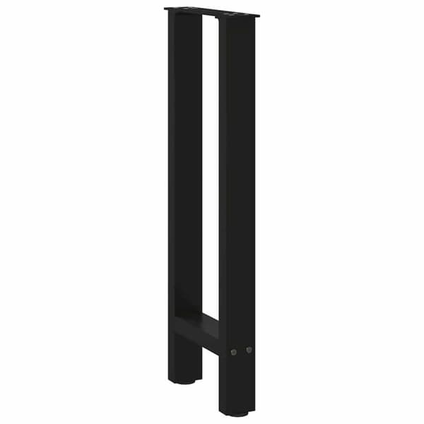 vidaXL Soffbordsben svart 2 st 28x(72-73) cm stål