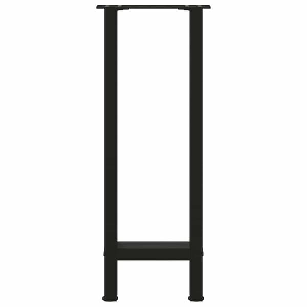 vidaXL Soffbordsben svart 2 st 28x(72-73) cm stål