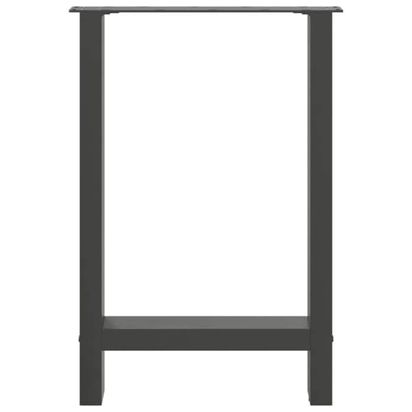 vidaXL ruokapöydän jalat 2 kpl antrasiitti 60x(72-73) cm teräs
