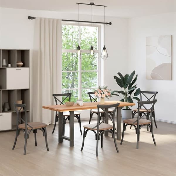 vidaXL ruokapöydän jalat 2 kpl antrasiitti 60x(72-73) cm teräs