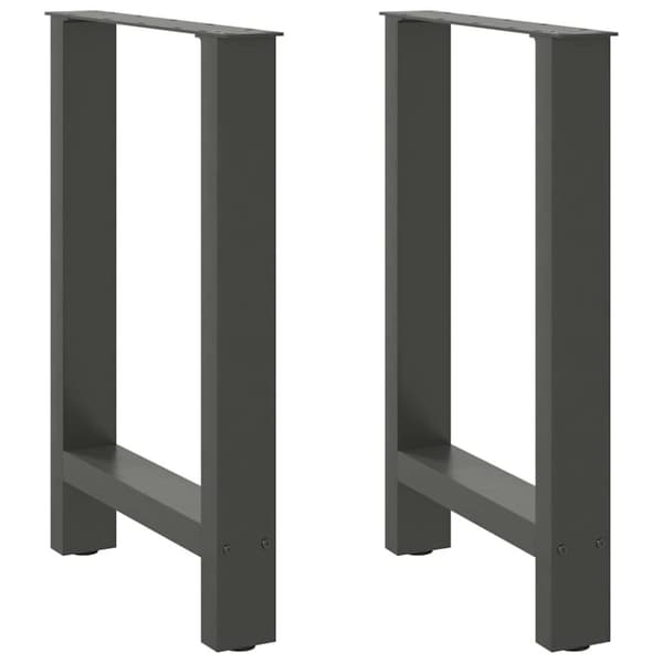 vidaXL ruokapöydän jalat 2 kpl antrasiitti 60x(72-73) cm teräs