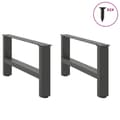 Pikkukuva 5 / 11: vidaXL Sohvapöydän jalat antrasiitti 2 kpl 60x(30-31) cm teräs
