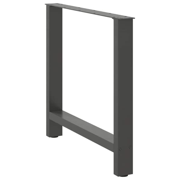 vidaXL Spisebordben antrasitt 2 stk 80x(72-73) cm stål