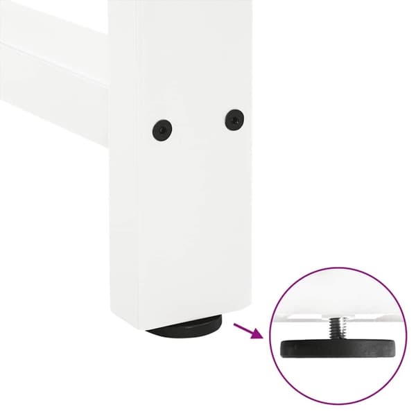 vidaXL Soffbordsben vit 2 st 38x(72-73) cm stål