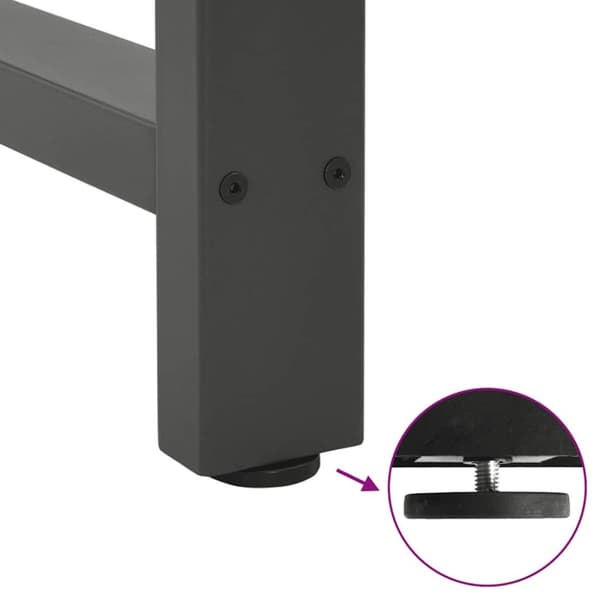 vidaXL Soffbordsben antracit 2 st 50x(72-73) cm stål