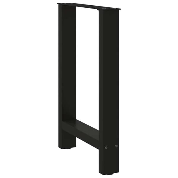 vidaXL Ruokapöydän jalat mustat 2 kpl 50x(72-73) cm teräs