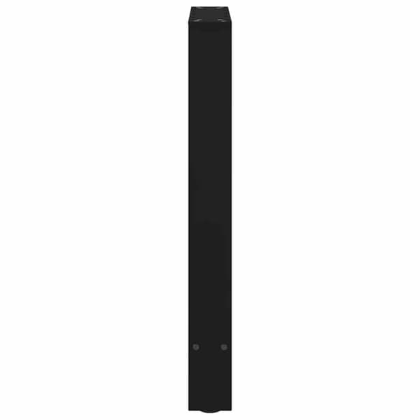 vidaXL Ruokapöydän jalat mustat 2 kpl 50x(72-73) cm teräs