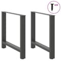 Pikkukuva 3 / 10: vidaXL Ruokapöydän jalat antrasiitti 2 kpl 80x(72-73) cm teräs