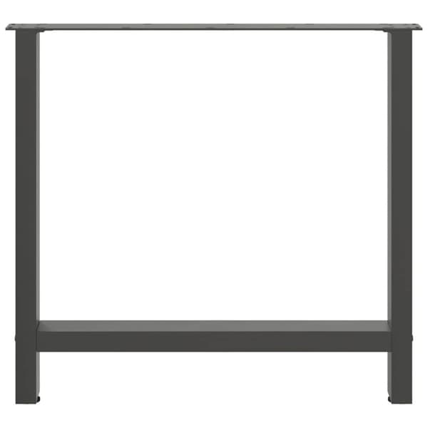 vidaXL Ruokapöydän jalat antrasiitti 2 kpl 80x(72-73) cm teräs