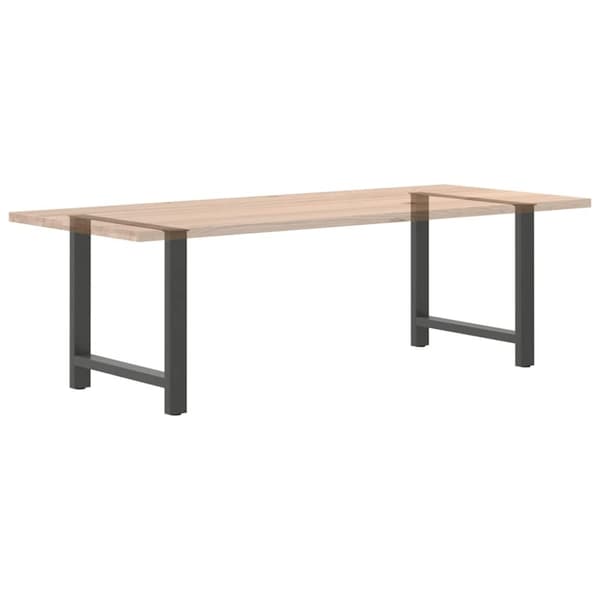 vidaXL Ruokapöydän jalat antrasiitti 2 kpl 80x(72-73) cm teräs