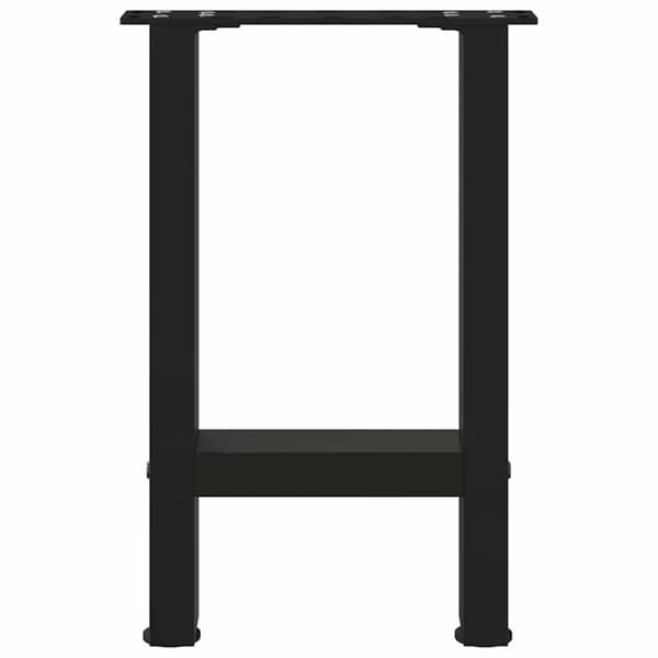 vidaXL Soffbordsben svart 2 st 28x(42-43) cm stål