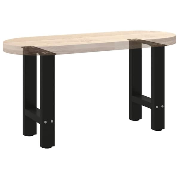 vidaXL Soffbordsben svart 2 st 28x(42-43) cm stål