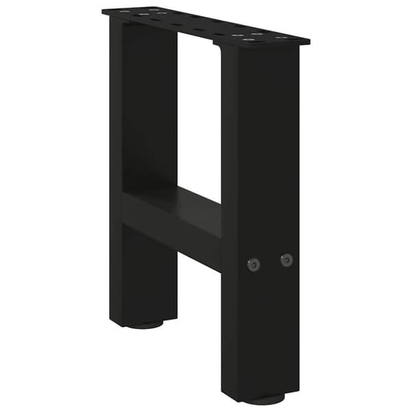 vidaXL Salongbordben svart 2 stk 30x(30-31) cm stål