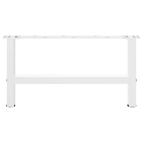 vidaXL Sohvapöydän jalat valkoiset 2 kpl 60x(30-31) cm teräs