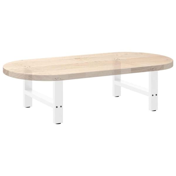 vidaXL Sohvapöydän jalat valkoiset 2 kpl 60x(30-31) cm teräs