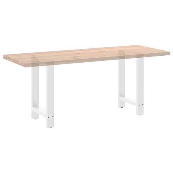 vidaXL ruokapöydän jalat 2 kpl valkoinen 50x(72-73) cm teräs