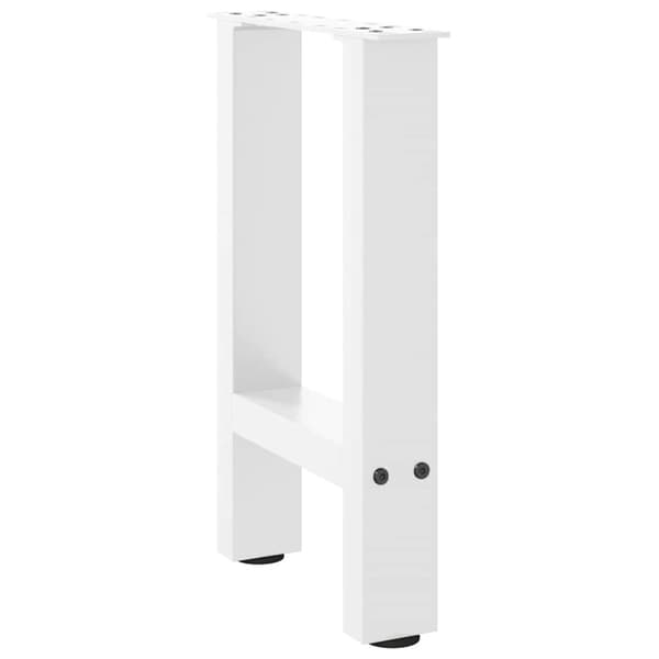 vidaXL Salongbordben hvite 2 stk 38 x (42-43) cm stål