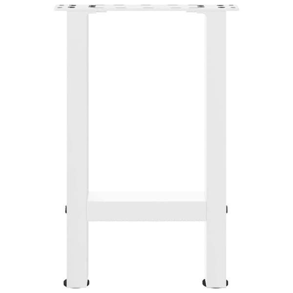 vidaXL Salongbordben hvite 2 stk 38 x (42-43) cm stål