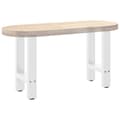 Miniatyrbilde 8 av 10: vidaXL Salongbordben hvite 2 stk 38 x (42-43) cm stål