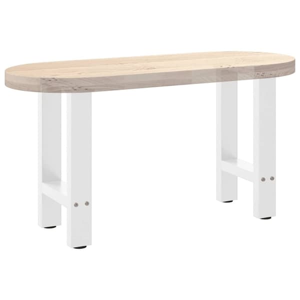 vidaXL Salongbordben hvite 2 stk 38 x (42-43) cm stål