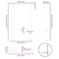 Miniatyrbilde 10 av 10: vidaXL Salongbordben hvite 2 stk 38 x (42-43) cm stål