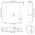 Miniatyrbilde 11 av 11: vidaXL Salongbordben antrasitt 2 stk 30x(30-31) cm stål