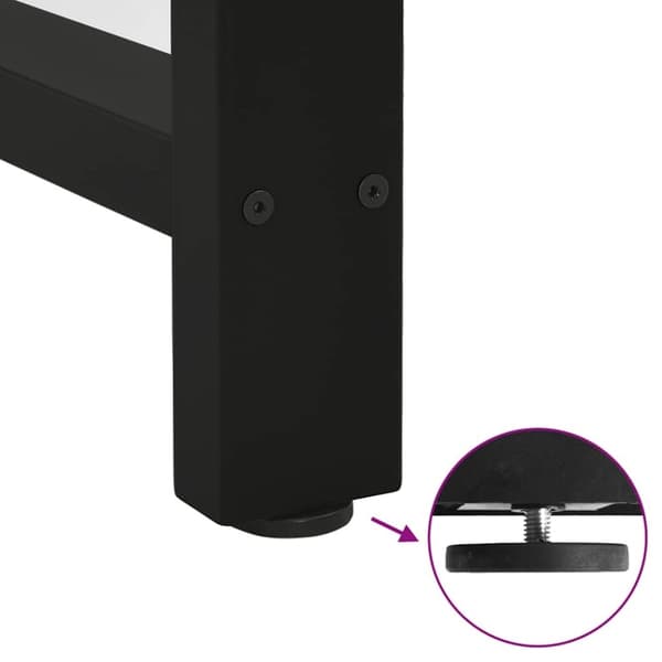 vidaXL konsolipöydän jalat 2 kpl musta 38x(72-73) cm teräs