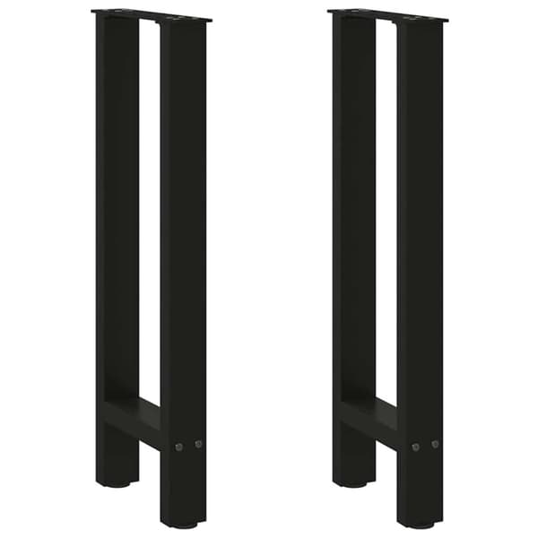 vidaXL konsolipöydän jalat 2 kpl musta 38x(72-73) cm teräs