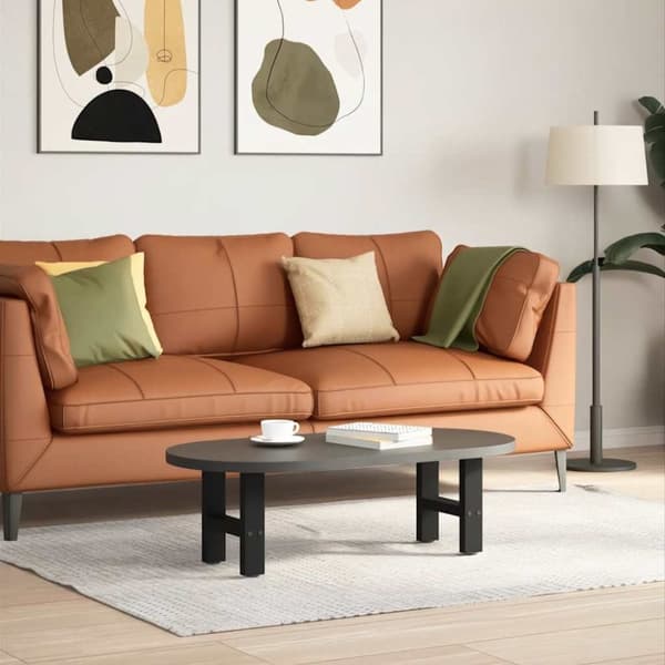 vidaXL sofabordben 2 stk. 40x(30-31) cm stål sort