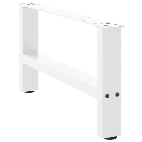 vidaXL Sohvapöydän jalat valkoinen 2 kpl 70x(30-31) cm teräs