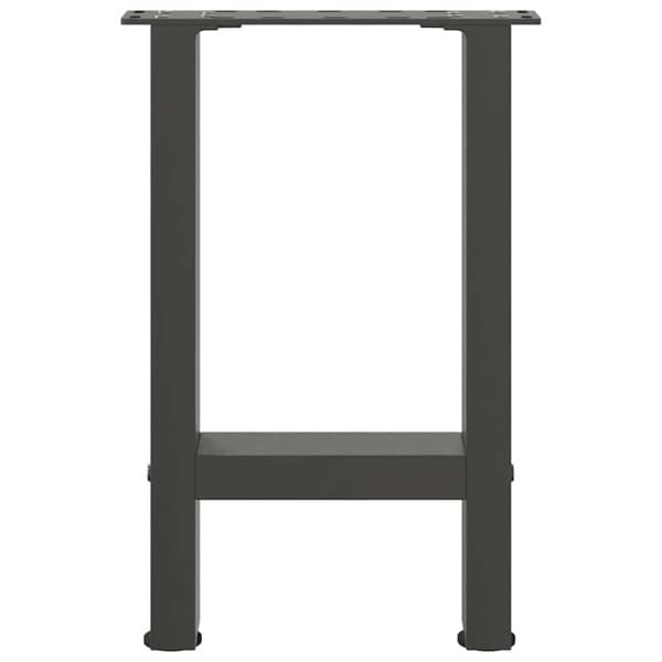 vidaXL Soffbordsben antracit 2 st 38x(42-43) cm stål