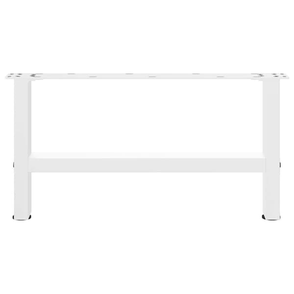 vidaXL Salongbordben hvit 2 stk 70x(30-31) cm stål