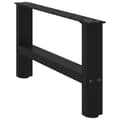 Pikkukuva 4 / 11: vidaXL Sohvapöydän jalat mustat 2 kpl 60x(30-31) cm teräs