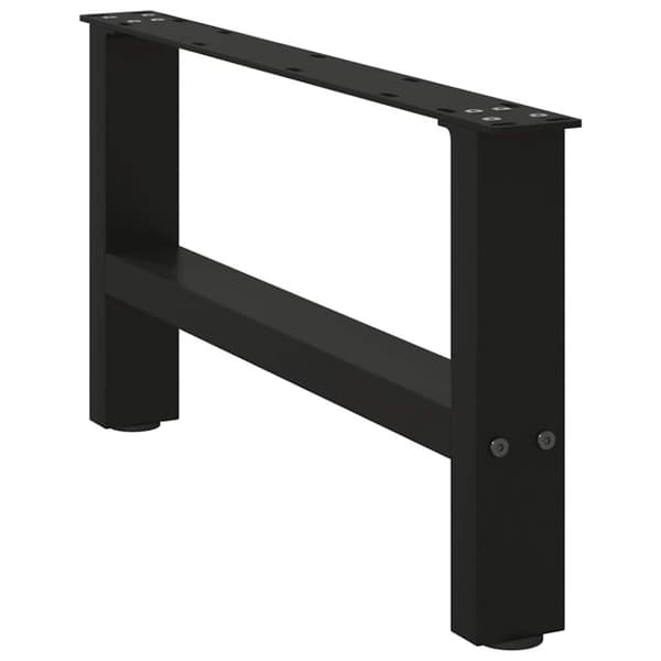 vidaXL Sohvapöydän jalat mustat 2 kpl 60x(30-31) cm teräs