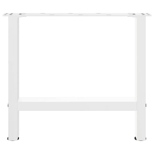 vidaXL Sohvapöydän jalat valkoiset 2 kpl 50x(42-43) cm teräs