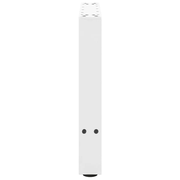 vidaXL Sohvapöydän jalat valkoiset 2 kpl 50x(42-43) cm teräs