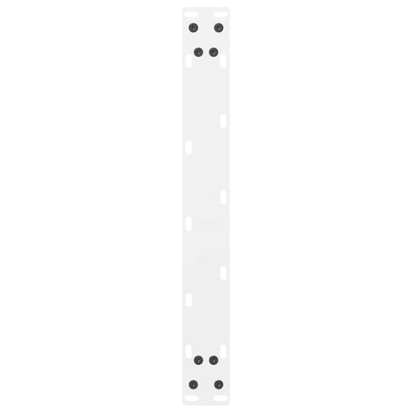 vidaXL Sohvapöydän jalat valkoiset 2 kpl 50x(42-43) cm teräs