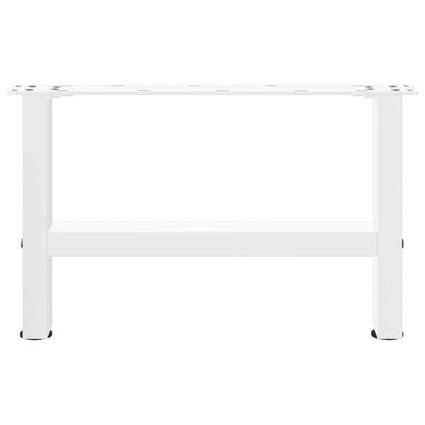 vidaXL Sohvapöydän jalat valkoiset 2 kpl 50x(30-31) cm teräs