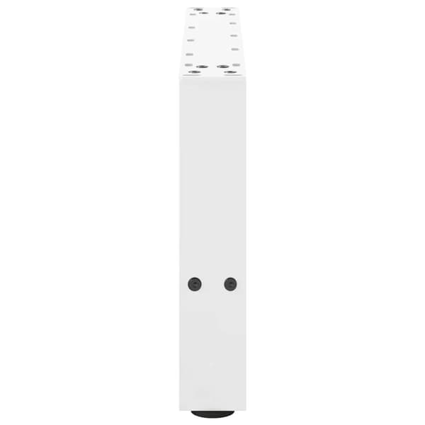 vidaXL Sohvapöydän jalat valkoiset 2 kpl 50x(30-31) cm teräs