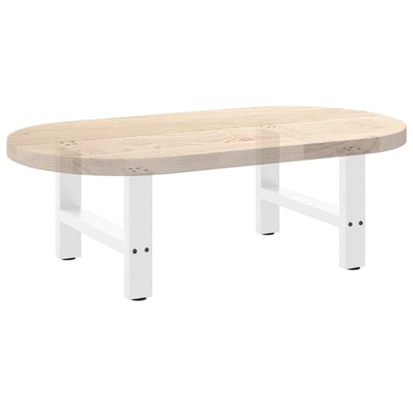vidaXL Sohvapöydän jalat valkoiset 2 kpl 50x(30-31) cm teräs