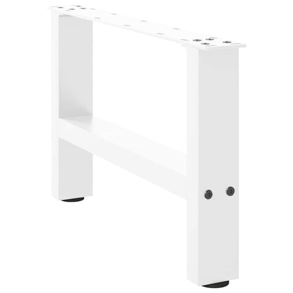 vidaXL Sohvapöydän jalat valkoiset 2 kpl 50x(30-31) cm teräs