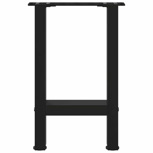 vidaXL Salongbordben svart 2 stk 38 x (42-43) cm stål