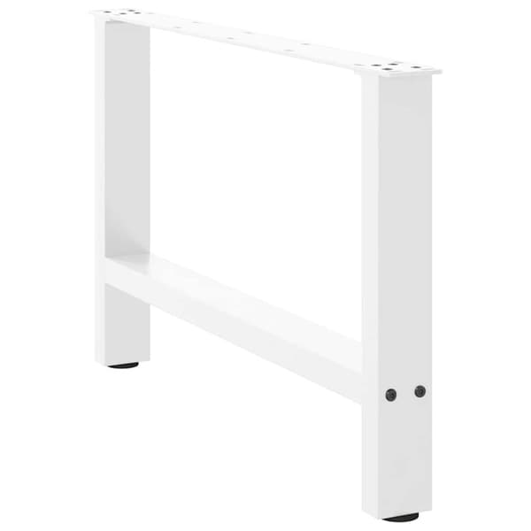 vidaXL Salongbordben 2 stk hvit 70x(42-43) cm stål