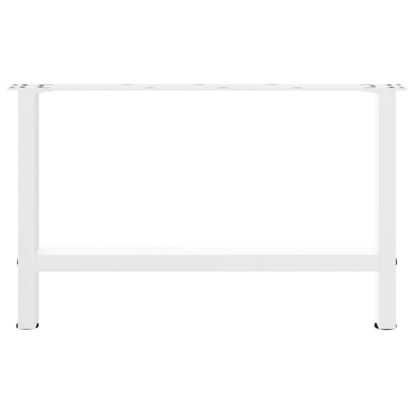 vidaXL Salongbordben 2 stk hvit 70x(42-43) cm stål