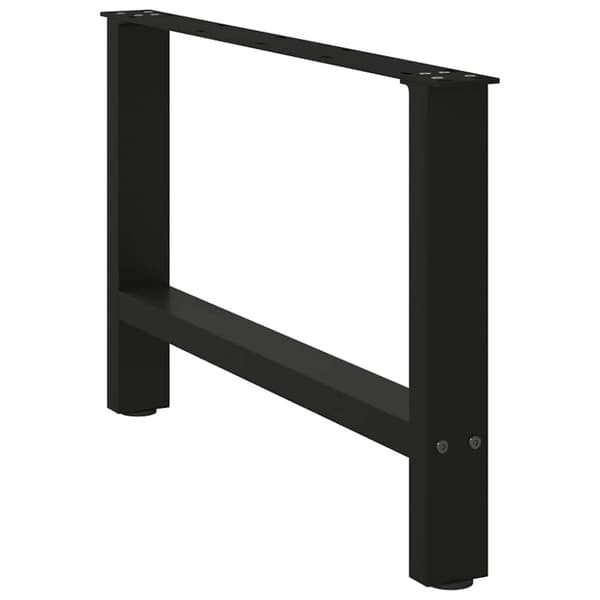 vidaXL Sohvapöydän jalat 2 kpl musta 70x(42-43) cm teräs