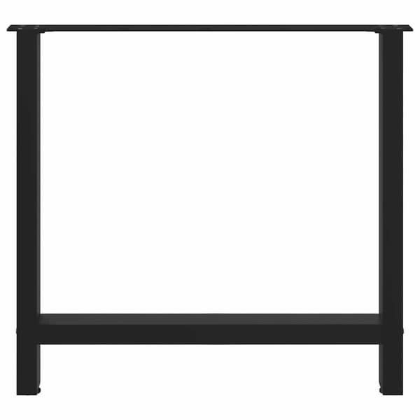 vidaXL Ruokapöydän jalat mustat 2 kpl 80x(72-73) cm teräs
