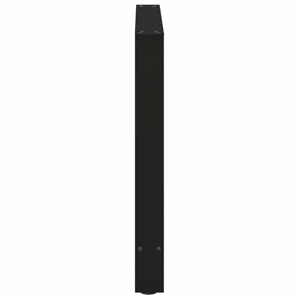 vidaXL Ruokapöydän jalat mustat 2 kpl 80x(72-73) cm teräs