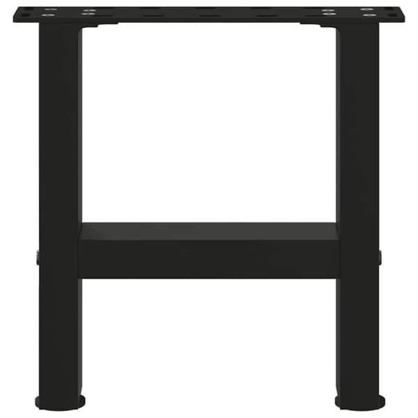 vidaXL sohvapöydän jalat Musta 2 kpl 30x(30-31) cm Teräs
