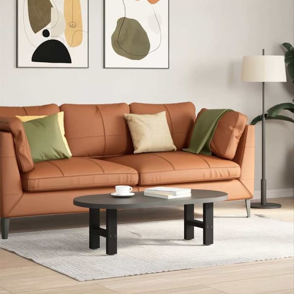 vidaXL sohvapöydän jalat Musta 2 kpl 30x(30-31) cm Teräs